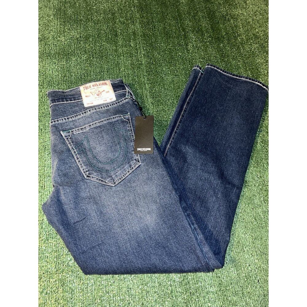 True Religion Ricky SN Medium Harvest Wash Jeans Size 31x34 Relaxed Straight